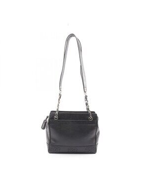 Chanel Shoulder Bag lecoco Mark Black Leather lekoko Sleda Tote